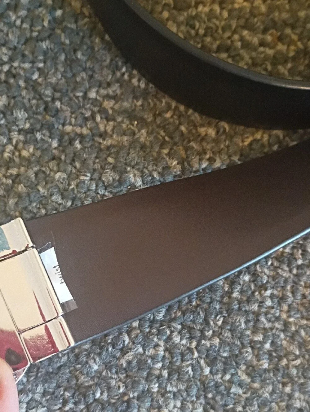 Michael Kors Black Brown Reversible Belt With Gold silver Buckle